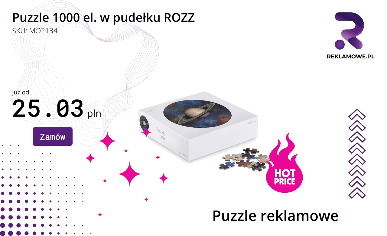 Puzzle 1000 elementów w pudełku ROZZ