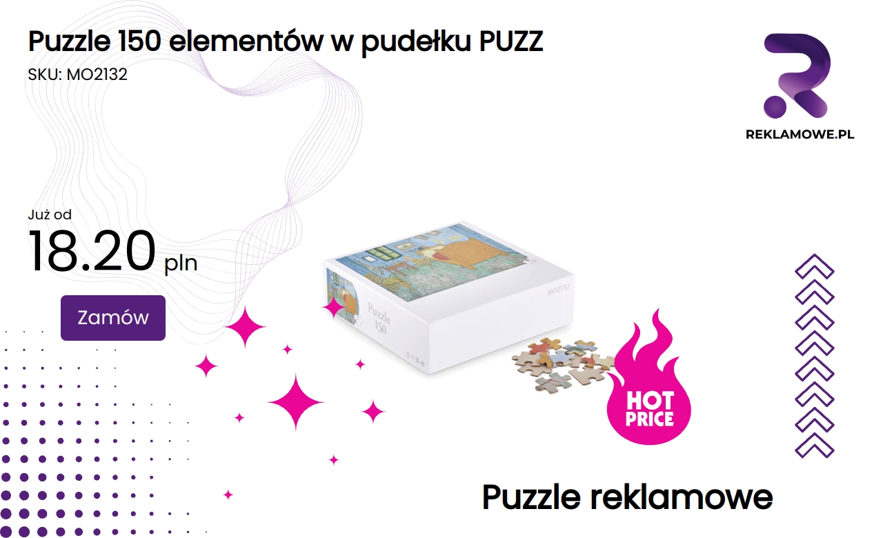 Puzzle 150 elementów w pudełku marki PUZZ